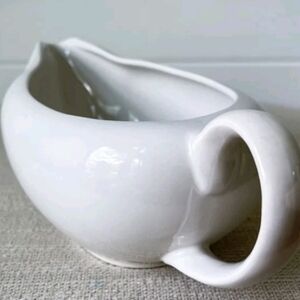 Vintage white stoneware Japan classic ceramic gravy bowl farmhouse style…